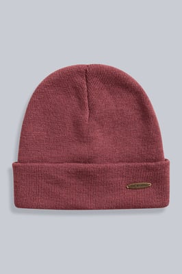 'Harley' Women's Beanie with Logo Badge Warm Cosy Winter Hat Purple