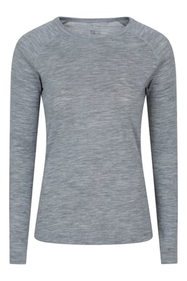 Women's Merino Top & Pants IsoTherm Cosy Outdoors Base Layer Set Light Grey