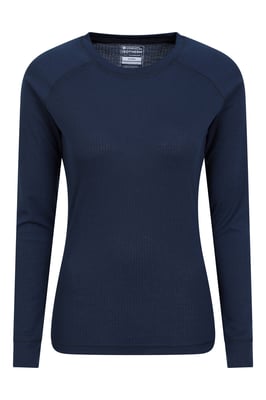 'Talus' Women's Round Neck Top Thermal Quick Drying Tee Navy