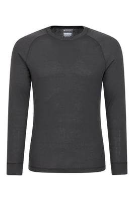 'Talus' Men's Thermal Base Layer Gym Top Long Sleeve Moisture Wicking - Pack of 2 Charcoal