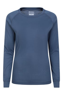 'Talus' Women's Long Sleeve Top Quick Dry Round Neck Thermal Base Layer Dark Grey