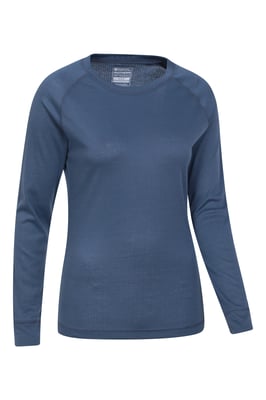 'Talus' Women's Long Sleeve Top Quick Dry Round Neck Thermal Base Layer Dark Grey