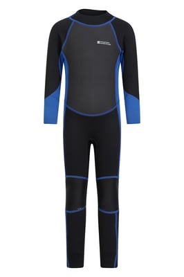 Kids Full Wetsuit Neoprene Fabric Sun Protection Surf Diving Swimwear Charcoal