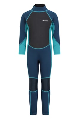 Kids Full Wetsuit Neoprene Fabric Sun Protection Surf Diving Swimwear Teal