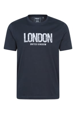 Regional Men's London T-Shirt Cotton Sun Protection Breathable Casual Tee Navy