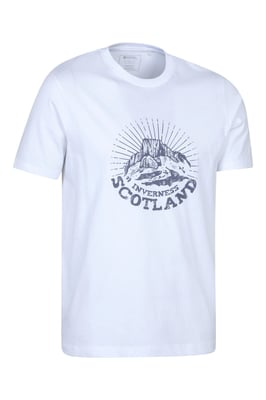 Regional Men's Inverness T-Shirt Cotton Sun Protection Breathable Everyday Casual Tee White