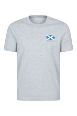 Regional Men's Scotland T-Shirt Cotton Breathable Everyday Casual Printed Tee Grey