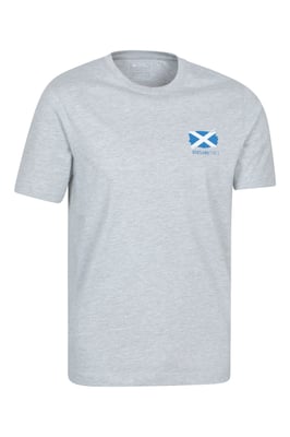 Regional Men's Scotland T-Shirt Cotton Breathable Everyday Casual Printed Tee Grey