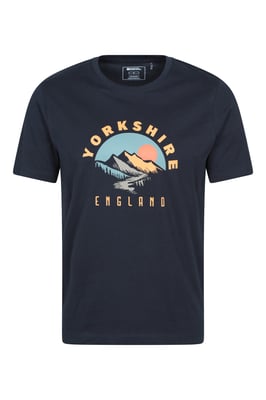 Regional Men's Yorkshire T-Shirt Breathable Casual Everyday Tee Navy