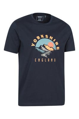 Regional Men's Yorkshire T-Shirt Breathable Casual Everyday Tee Navy
