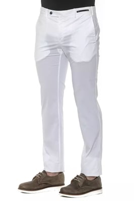 Pt Torino Witte Katoenen Chino's
