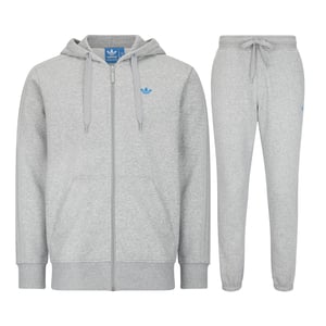 Adidas Originals Classic Trefoil Full Zip Tracksuit Set Grey