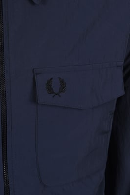 Fred Perry Zip Through Overshirt Dark Airforce