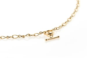9ct Rolled Gold T-Bar Figure Of 8 Necklace