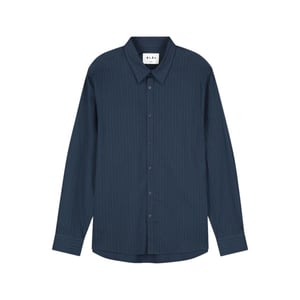 Olaf Hussein Stitched striped relaxed shirt lange mouw overhemden m230301