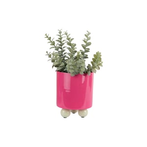 Present Time bloempot double funky small bright pink & soft green