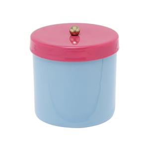Present Time storage jar double funky small soft blue & bright pink