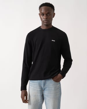 Momentum-Lite Crew Neck Jumper in Black