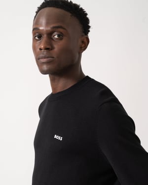 Momentum-Lite Crew Neck Jumper in Black