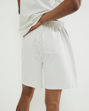 River Island Mens Shorts Cream Regular Fit Stripe