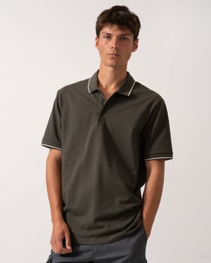 Regular Fit Polo Shirt in Dark Green