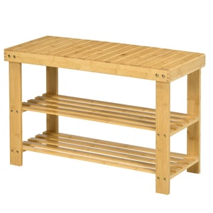 Homcom Schoenenbank, 3 verdiepingen, ruimte voor 6-9 paar schoenen, tot 130 kg,