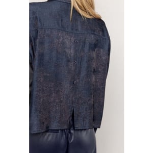 Poools Shiny blouse 533147 navy