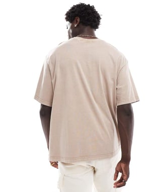 ONLY & SONS – Superstor t-shirt i tvättad beige