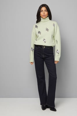 Embellished Roll Neck Jumper