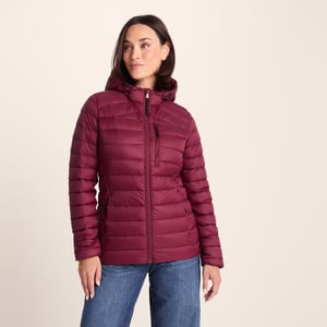 North Womens Hooded Jacket - Burgundy