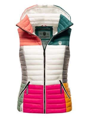 Navahoo Shadaa Multikulti dames gewatteerde bodywarmer – Licht, kleurrijk & trendy