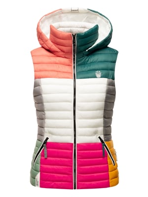 Navahoo Shadaa Multikulti dames gewatteerde bodywarmer – Licht, kleurrijk & trendy