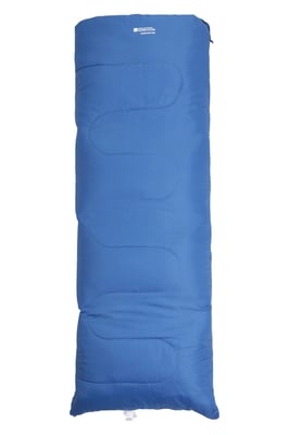 'Basecamp 200' Sleeping Bag with Two Way Zip Summer Camping Sack Bed Blue
