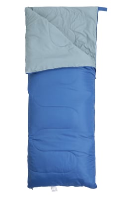 'Basecamp 200' Sleeping Bag with Two Way Zip Summer Camping Sack Bed Blue