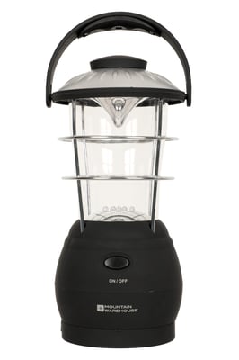 'Wind Up' Lantern with Carry Handle Camping Light Outdoor Torch Black