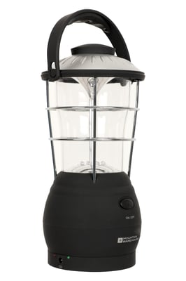 'Wind Up' Lantern with Carry Handle Camping Light Outdoor Torch Black