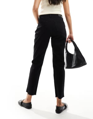 Hollister – Svarta momjeans med ultrahög midja