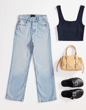 ASOS DESIGN – Ljusblå, bekväma, stretchiga raka jeans
