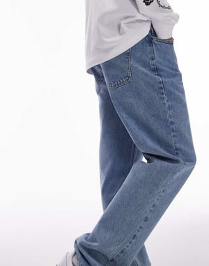 Topman – Ljusblå raka jeans