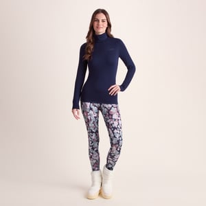 Meru Womens Cashmere Touch Base Layer Roll Neck - Oxford Blue