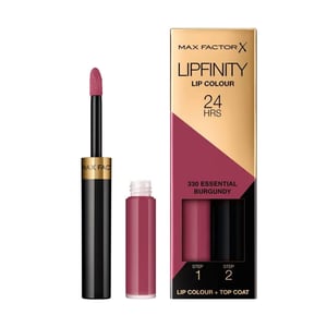 Max Factor Lipfinity Lipstick Two Step New In Box - 330 Essential Burgundy