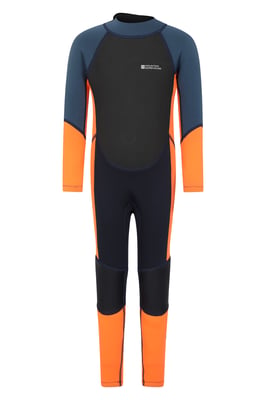 Kids Full Wetsuit Neoprene Fabric Sun Protection Surf Diving Swimwear Orange