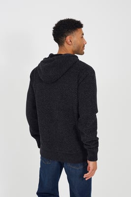 Mid Grey Full Zip Chenille Hoodie