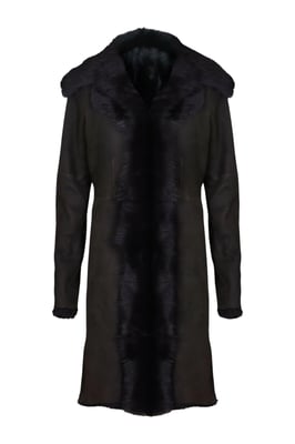 Brun Toscana Trenchcoat i Mocka och Läder för Damer - Celeste