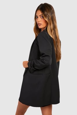 Ruched Sleeve Tailored Blazer