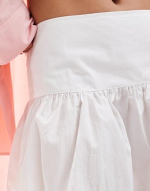 Motel raffita ruffle mini skirt in white