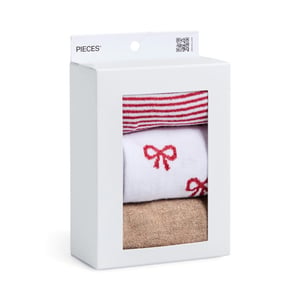 Pieces Dames kerst sokken pcjopi glitter 3-pack multicolor