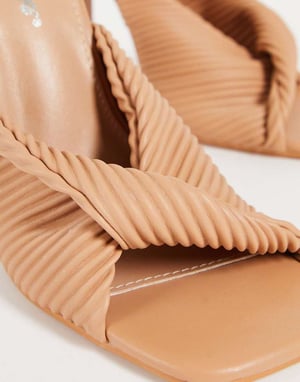 Public Desire – Wide Fit Beachbabe – Neonrosa plattformsandaler med bred passform