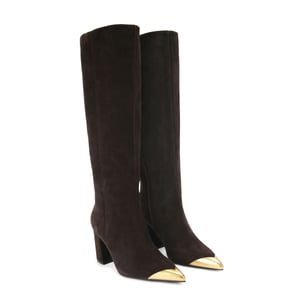 Kurt Geiger London Suede Regent Cap Knee Boots