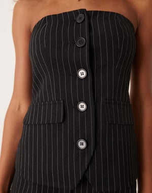 Miss Selfridge tailored bandeau button through top
